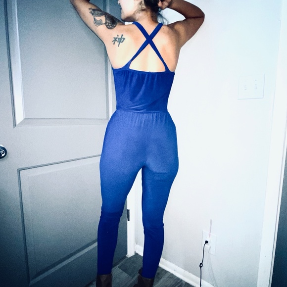 JUMPSUIT PERFECT FIT* ROYAL BLUE SIZE SMALL - Picture 4 of 4